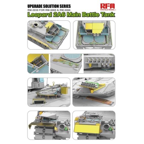 Ryefield Models 1/35 Leopard 2A6 Upgrade Parts Set (for RFM5065 and 5066) Plastic Model Parts RFM2035
