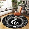 Music Note Design Bowling BallRound Non-Slip Chair Mat Chair Carpet for Office Rugs for Office Decor Gift For Valentine's Day Mother's Day Halloween &