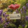 Bee Waterer Station Flower Shaped Insect Water Feeder Stake, Resin Garden Drinker with Soil Insertable Metal Ground Spike, Weather-Resistant