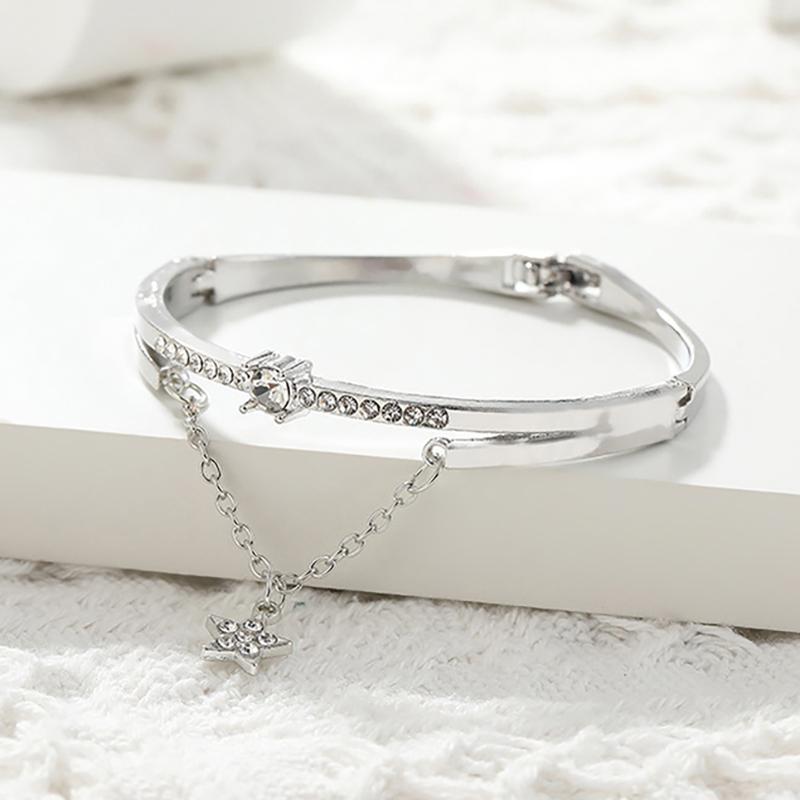 2025 New Luxury Jewelry Stainless Steel Bracelets & Bangles Female Heart Forever Love Charm Bracelet For Women Gifts