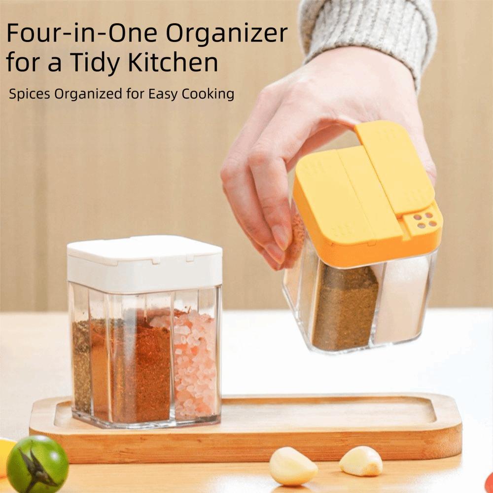 Sliding Cover Seasoning Container Adjustable Holes Salt Pepper Shaker Condiment Jar Outdoor Use