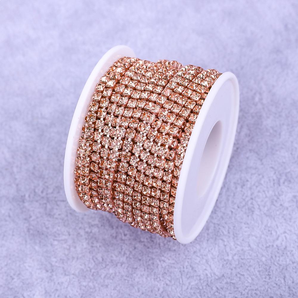 

Гальванизированная стеклянная стразовая цепочка - Однорядная крапановая цепочка для аксессуаров для костюмов своими руками SS6 (1 yard/piece)