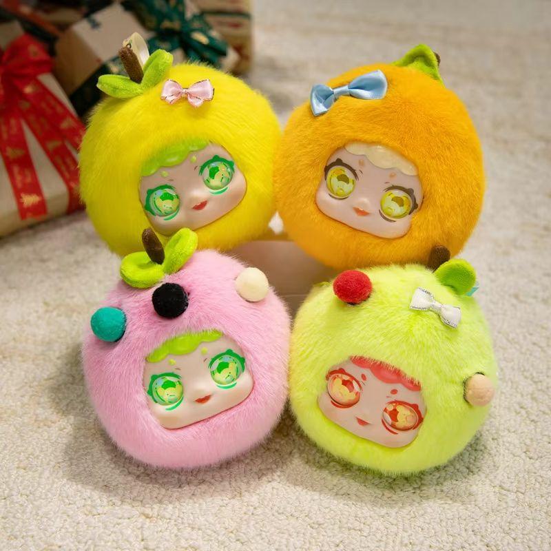 Vinyl Plush Dolls Cute Macaron Fruit Coin Purses (Lemon/Avocado/Strawberry/Orange) Birthday Gifts