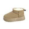 2025 Women's Winter Platform Snow Boots: Height-Increasing, Warm Velvet-Lined, Thick Cotton Muffin Bread Shoes