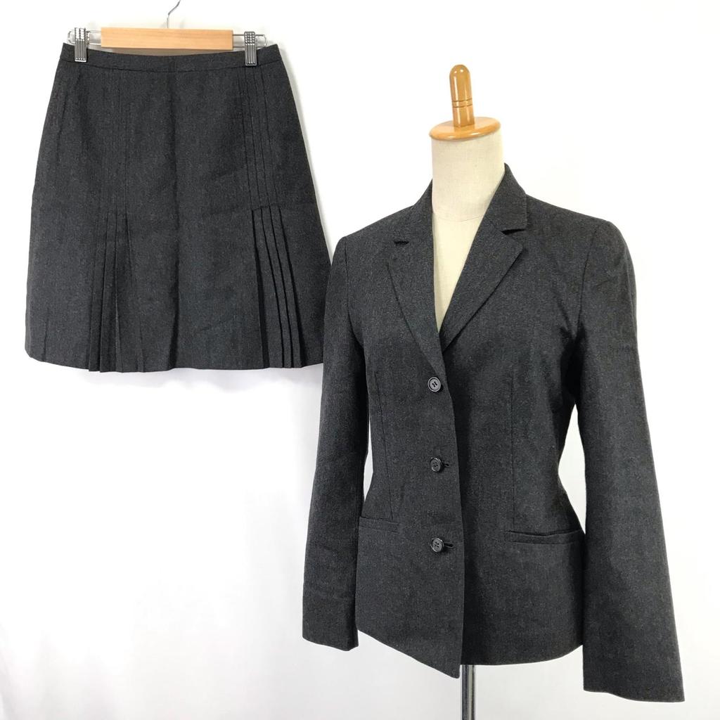 j.crew Mini Skirt Suit Set [4/Women L-XL/Gray] Japan Made(USED)