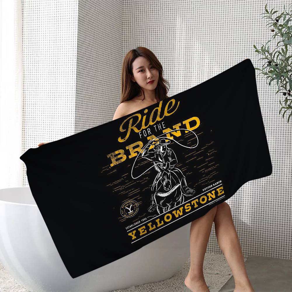 Y-Yellowstone-Dutton-Ranch Wild-Western-Rugged Beach Towel Colorful Bath Towels for Girl Microfiber Free Beach Yoga Spa Gym Pool