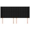 VidaXL Headboard with Ears Black 183x16x118-128 Cm Fabric3120030