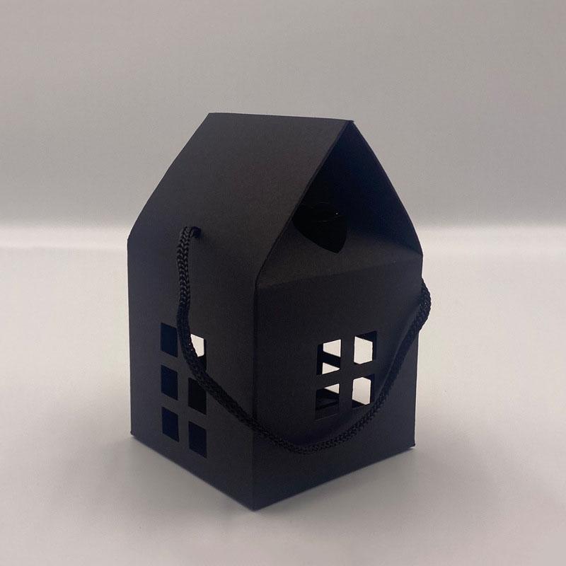 WTEMPO Small House Shaped Paper Gift Boxes with Ropes Foldable DIY Small Presents Packaging Boxes Ideal for Storing and Gifting Delicate Items