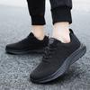 Autumn Black Casual Men's Shoes Student Mesh Breathable Running Shoes Soft-soled Sports Shoes Deodorant Travel Shoes Lightweight