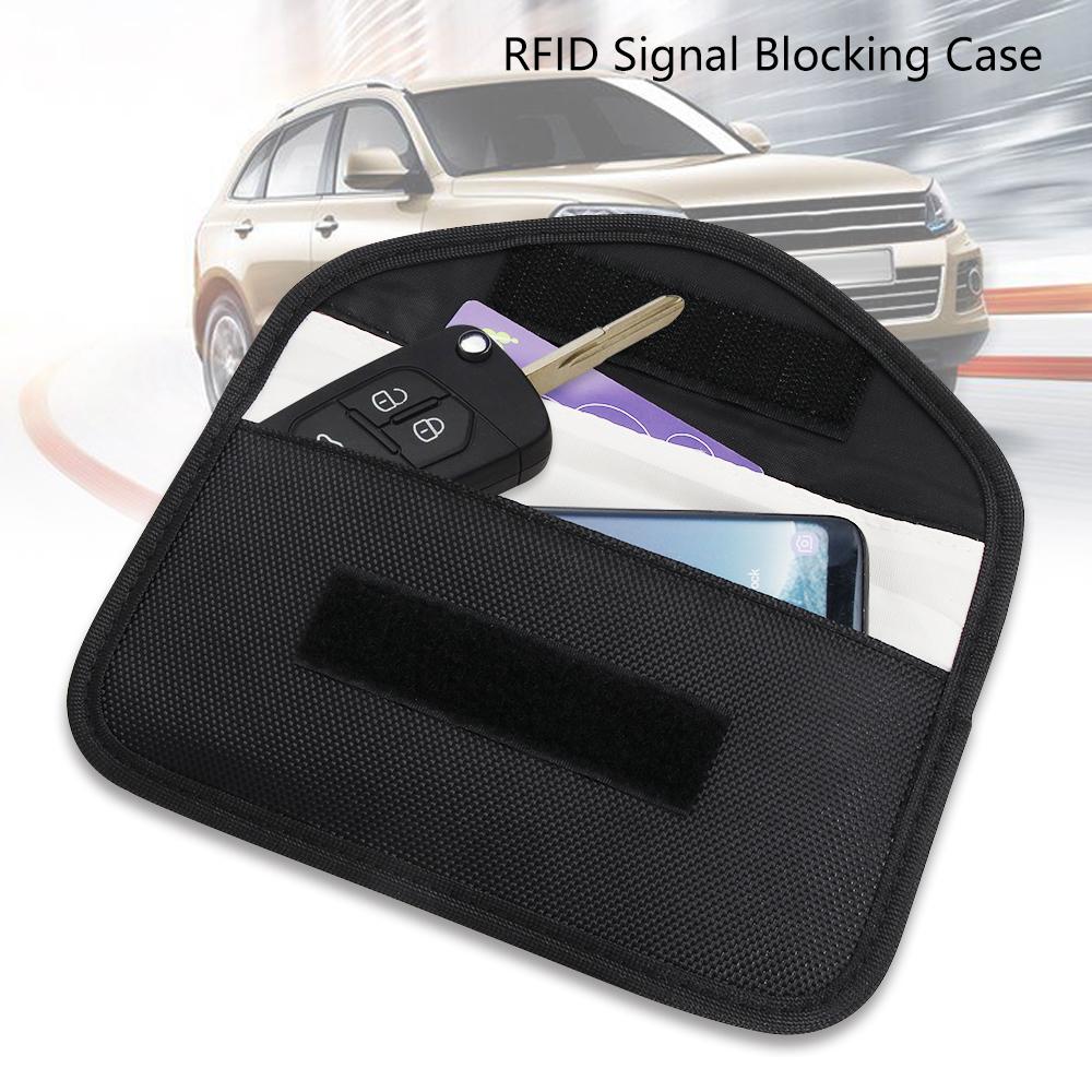 Pochette Porte-clés Cage de Faraday Colorée Sac Bloqueur de Signal RFID Sans Clé pour Clé de Voiture Étui Bloqueur de Signal Accessoires Intérieurs Automobiles