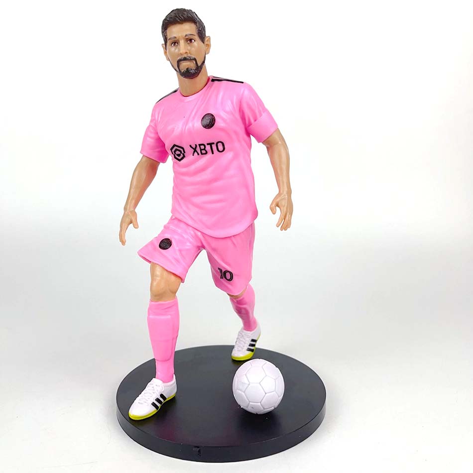 6pcs New Football Star FIFA C.Ronaldo Messi Mbappe Model Dolls Cartoon Cute Action Figure Car Accessories Football Fans Gifts