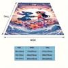 1pc Stitch Printing Blanket - Soft, All-Season Throw for Living Room, Bedroom,Personalized Gift with Adorable Cartoon Design