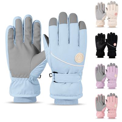 Women's Heartfelt Ski Gloves With Thickened Fleece For Touchscreen Riding