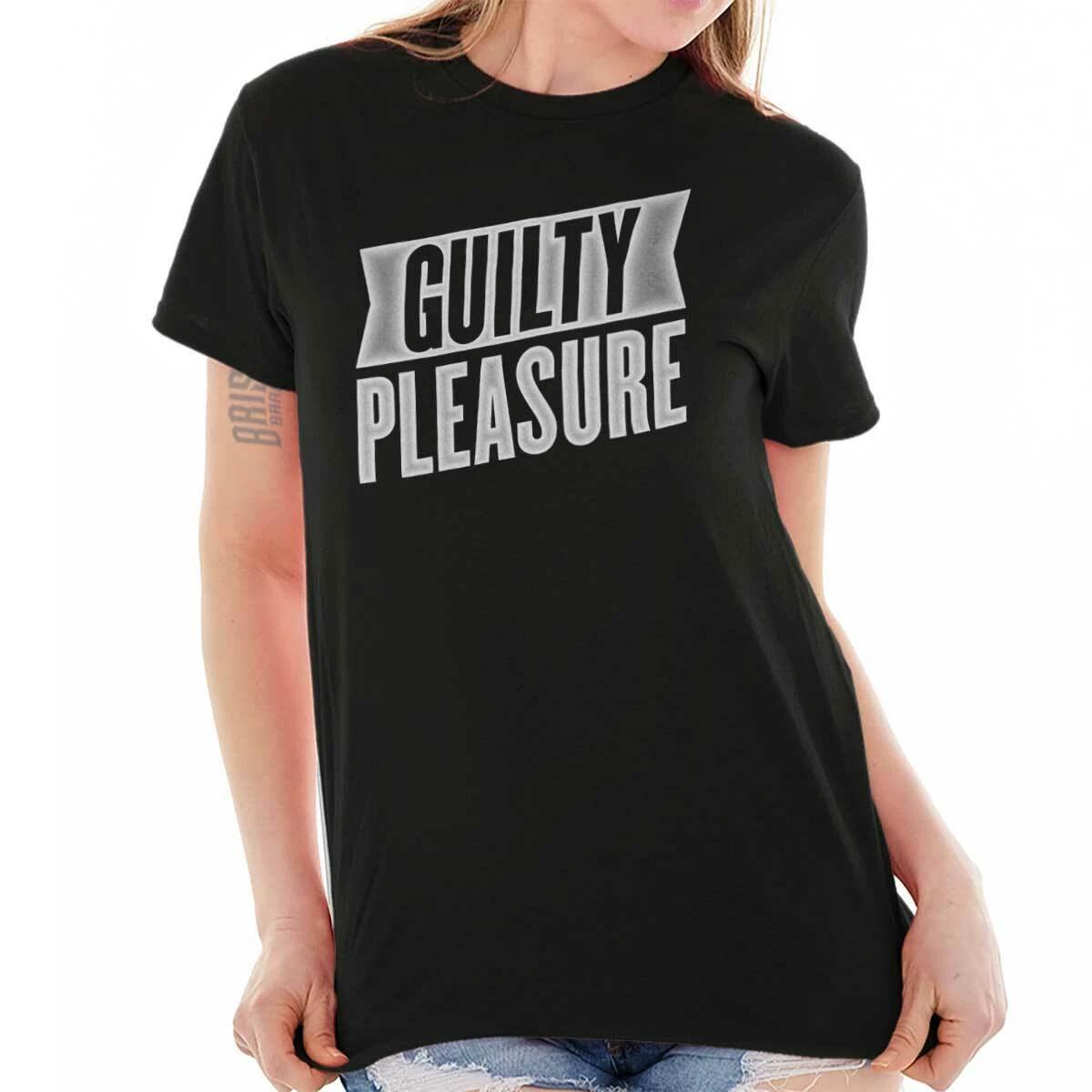 Guilty Pleasure Rebel Confident Funny Gym Womens or Mens Crewneck T Shirt Tee M