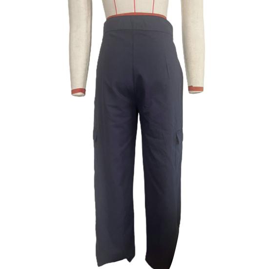 Women Cargo Pants Straight Low Waist Baggy Pants Wide Leg Multi Pockets Work Trousers Comfy Streetwear Female Trousers