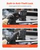 Ski & Snowboard Roof Rack, Carry up to 6 Pairs of Skis or 4 Snowboards, 2 PCS Aluminum Universal Car Roof Rack with Lock & Rubber Padding, Carrier for