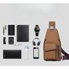 New Large Capacity Men's Chest Pouch,Crossbody bag,PU Leather Luxury Design Sling Bag, for Phone, Wallet & Outdoor Essentials
