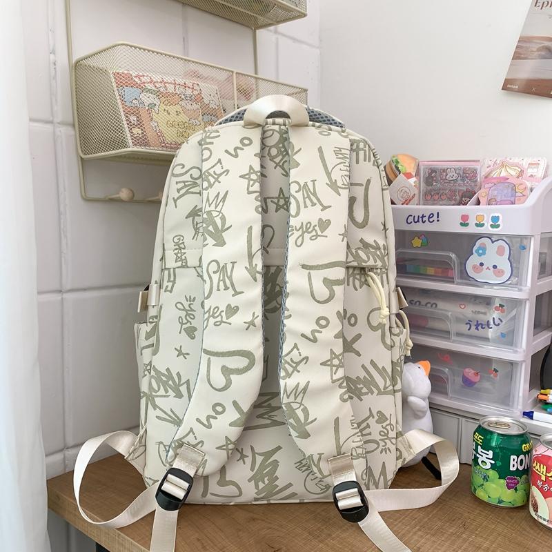 Schoolbag Women's Contrast Junior High School Students High School Students Backpack Travel Bag