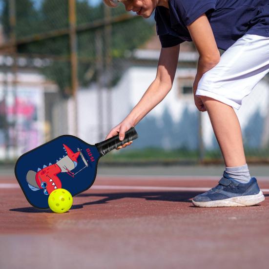 Copii Pickleball Paddle Cartoon Print Fibră de sticlă Ușoară Copii Pickleball Rachetă Pickleball Accesorii Cadou de aniversare
