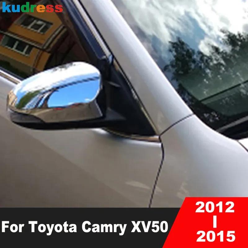 Rearview Mirror Cover Trim For Toyota Camry XV50 2012 2013 2014 2015 Chrome Car Accessories Side Wing Mirror Cap Shell Covers