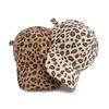 Versatile Leopard Print Hat Velvet Sunshade Hat Fashionable Corduroy Hat  Men