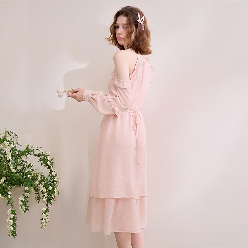 

Westbay Ruffled Halter Off-Shoulder A-Line Long Dress M