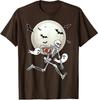 Funny Skeleton Playing Football Lovers Halloween Unisex T-Shirt