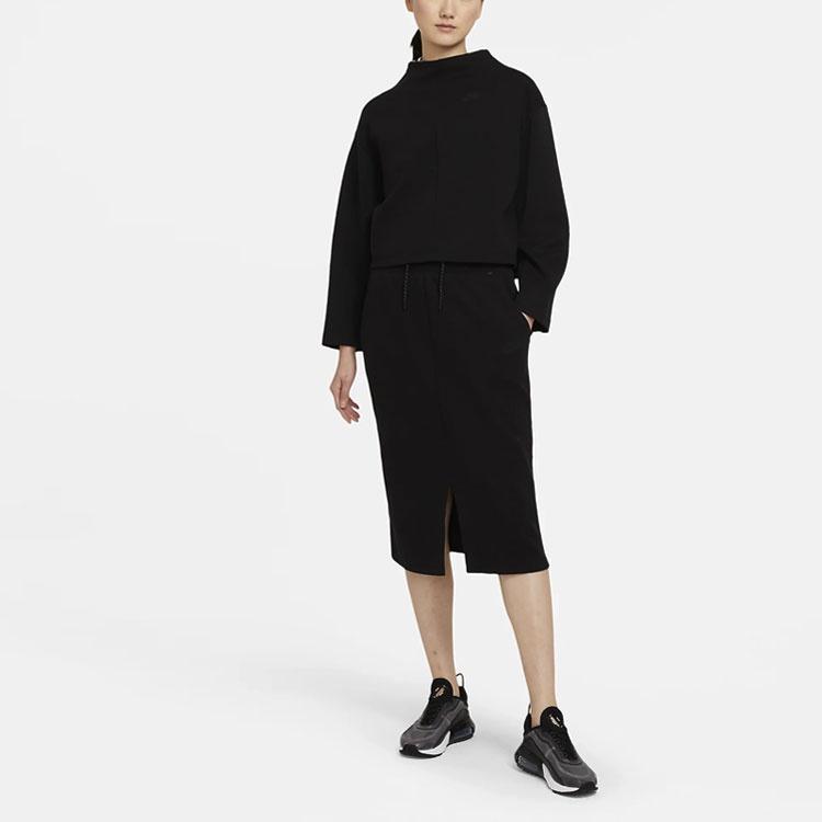Nike Knit Long Skirts Women's Black Moderate Mid Length Other CZ8919-010