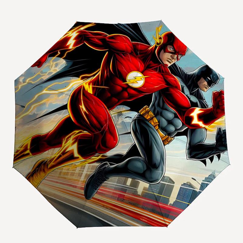 1pc Superhero Running Umbrella - Automatic Open Compact Travel Umbrella with 95-Rib Durable Frame Yy251021138