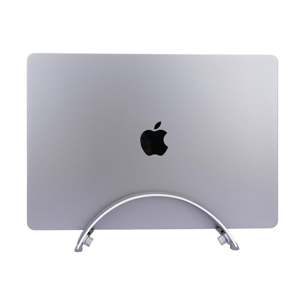 Psitek Adjustable Vertical Laptop Stand 6061 CNC Precision Anodized Fits up to Ventilated Silicone Pad - Aluminum, Machined, Finish, 17" Laptops,