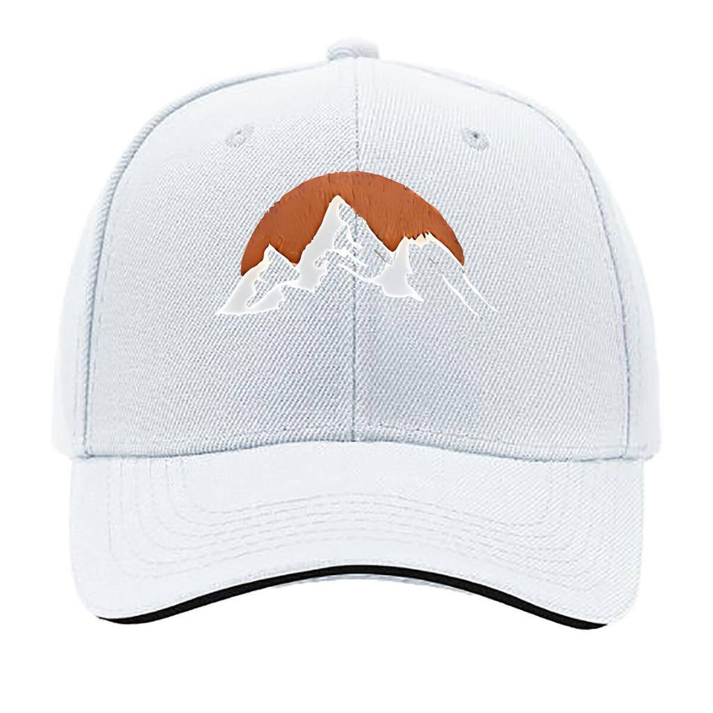 Casual Outdoor UnisexS Baseball Cap with Adjustable Features Featuring a Fun Sunrise Mountain Design Sandwich Baseball Cap