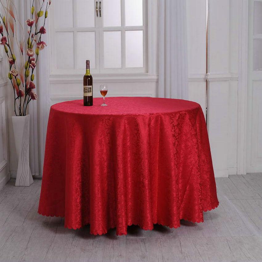 Hotel Tablecloth Restaurant Restaurant Large Stall Tablecloth Table Skirt Table Flag Burgundy Champagne Silver Gray Round Table