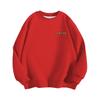 Guochao Men's Oversize Black Hoodie with Round Neck - Warm, Thick, Plus Size for Spring and Autumn.