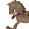 Rocking Horse Ornament Carved Wooden Figurine Housewarming Table Centerpiece Office Retro