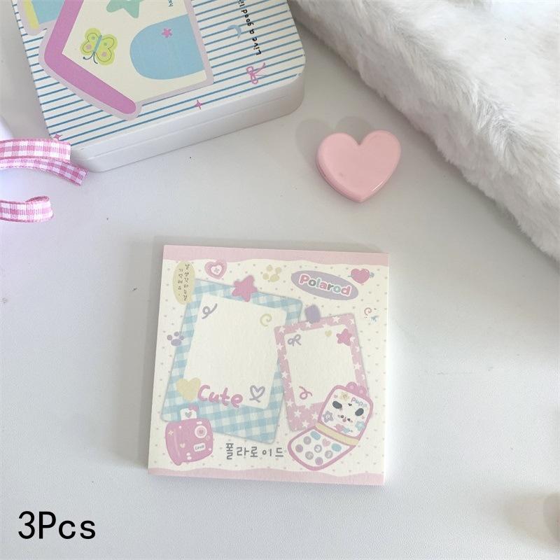 

3Pcs Cute Kawaii Cartoon Puppy Non Stick Sticky Notebook Notepad Stationery Index Tab Check List To Do Planner Stationery