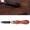 Handle Groover Push Grooving Tool Adjustable Wood Handle V Type Push Groover Leather Grooving Craft Gouge Tool Leather Groover