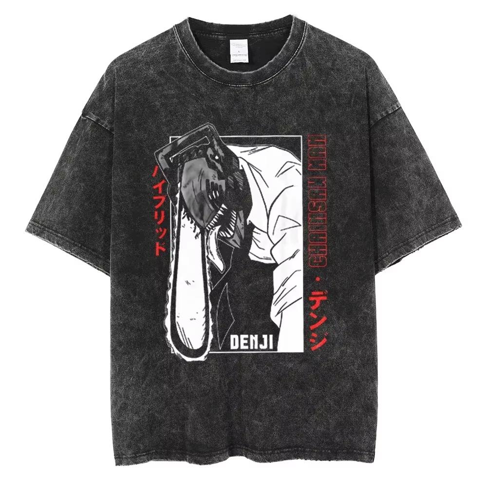 

Relaxing and Comfortable Hunter X Hunter Vintage Washed Anime TShirt Streetwear Manga Graphic Tee New Cotton Summer Tshirt M