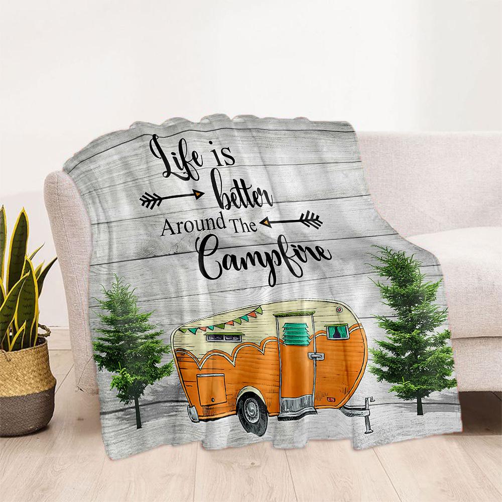 Campfire Life Adventure Blankets are suitable for living rooms,making them an ideal choice for outdoor travel and gifts.