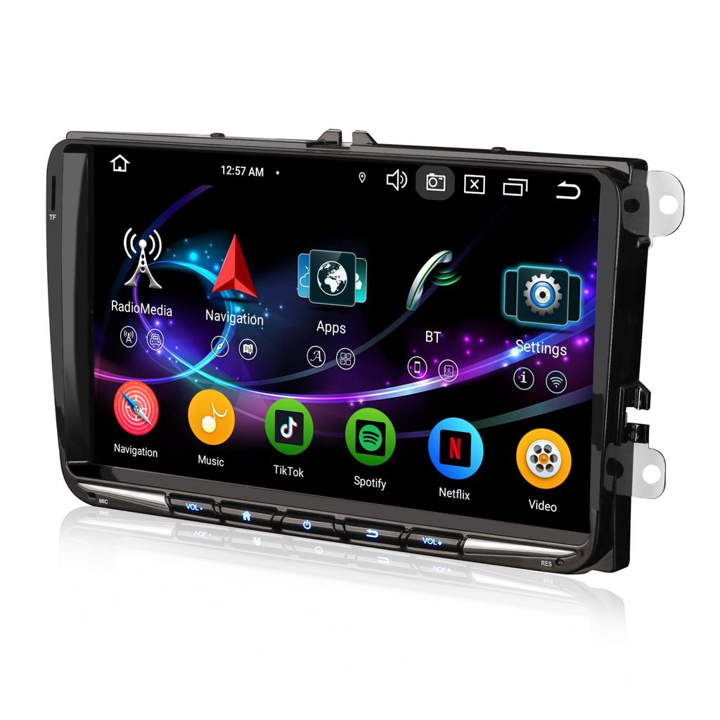 EU STOCK ErisinES5591V Android 16 Car Stereo GPS Navi CarPlay DSP Auto Radio for VW Sharan Golf Seat Altea Skoda Fabia Dashboard