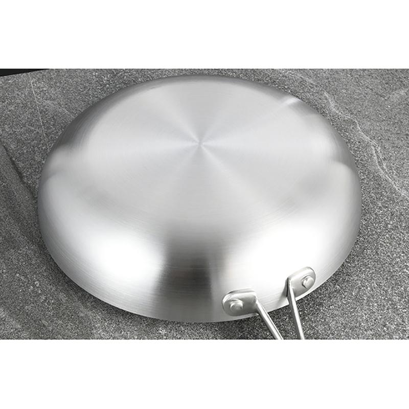 Tigaie din oțel inoxidabil 304 tigaie antiaderență oală pentru friptură vase de bucătărie neacoperite pentru aragaz și aragaz cu inducție