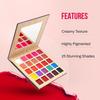 Colors Queen Multishade Lip Palette with 25 Lipstick Colors,Versatile Color Options,Travel Friendly Lipstick Palette with Attached Mirror