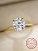 925 Silver Luxury Shiny 1-3 Carats Round Zircon Ring For Women Engagement Wedding Gorgeous High Quality Fine Jewelry
