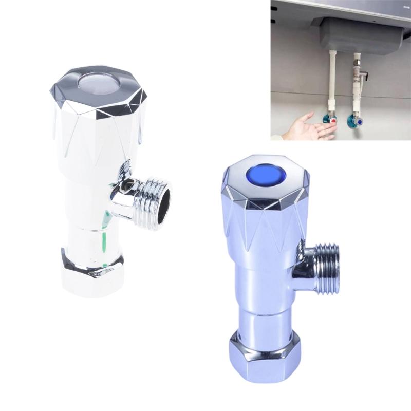 Water Flows Control Valves 1/2inch Turn Angle Stop Valves Hot/Cold Water Stop Valves for Heating & Plumbing System