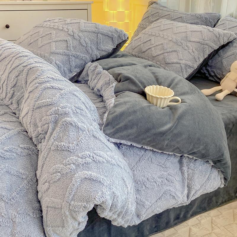 1pc Thicken Flannel Duvet Cover Cartoon Bear Quilt Cover for Kids Winter Warm housse de couette220x240cm (without pillowcase)