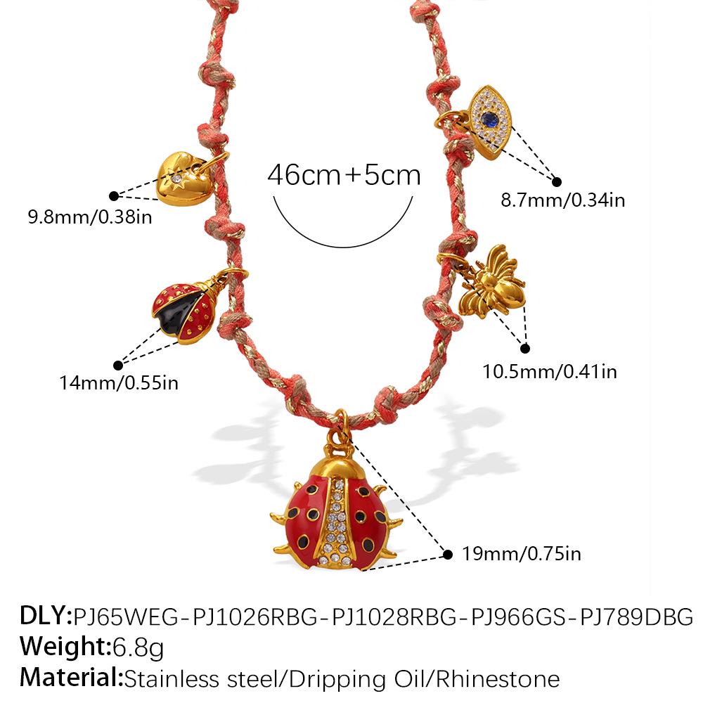 European & American Cross-border Fashion Niche: DIY Flower Heart Pendant Bracelet & Necklace Set