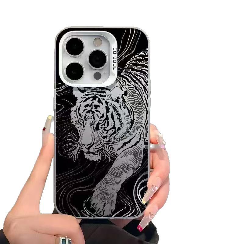 Tiger Descending the Mountain iPhone Case: Fits 14+, 16 Pro Max, 15, 13, 12