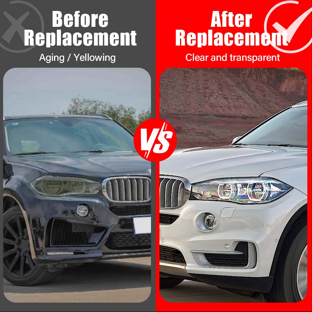 Headlight Glass For BMW X5/X6 F15/F16 2014 2015 2016 2017 2018 Headlamp Shell Transparent Lens Cover Replacement Car Accessories