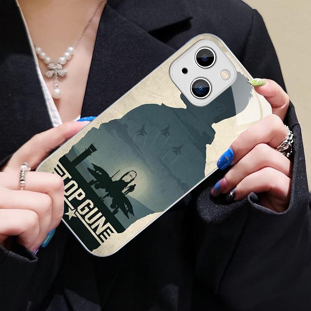 Movie Top Gun Maverick Phone Case For IPhone 14 13 12 Mini 11 Pro XS Max X XR 14 Plus Tempered Glass Cover