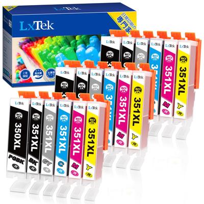 LxTek Compatible Ink Cartridges for Canon 351 and 350 Set 18 Cartridges Compatible and MG5530 Includes and Individually BCI-351XL BCI-350XL Printers,