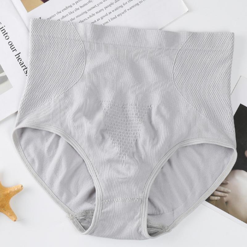 

Графеновое сотовое бесшовное нижнее белье с высокой талией, послеродовое восстановление, коррекция фигуры, премиальные корректирующие трусики для похудения, тренажер для талии 2XL серый